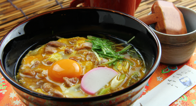 奥久慈しゃもの親子蕎麦